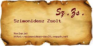 Szimonidesz Zsolt névjegykártya