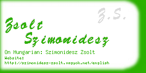 zsolt szimonidesz business card